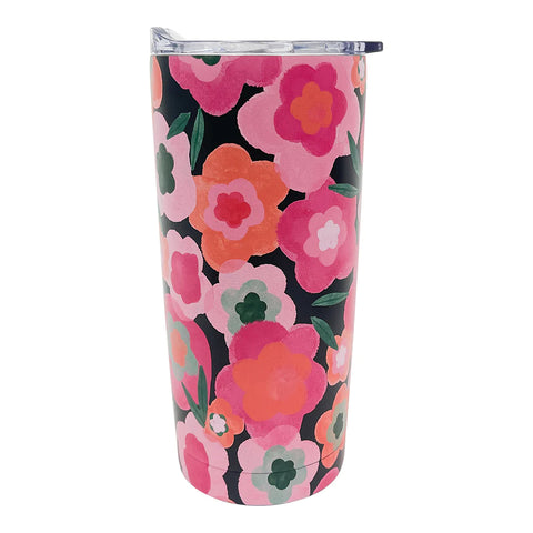 Midnight Blooms Double Walled Stainless Steel Smoothie Cup
