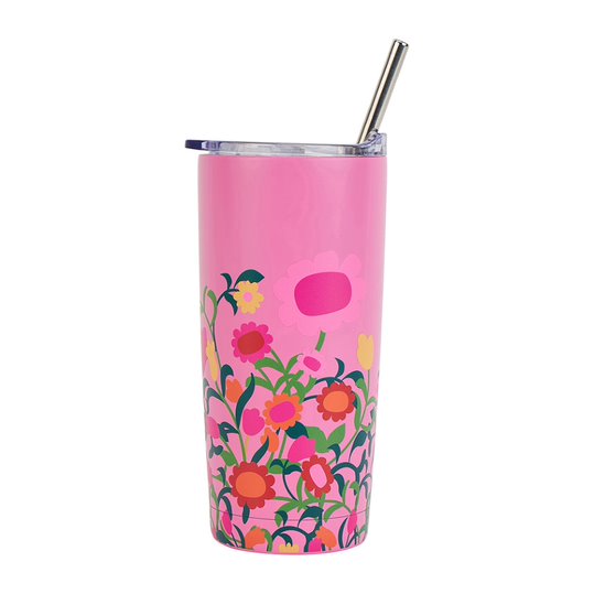 Double Walled Stainless Steel Smoothie Cup | Flower Patch