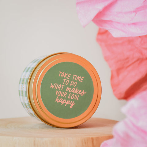 Make Your Soul Happy Candle Card | Green Tea & Lemongrass