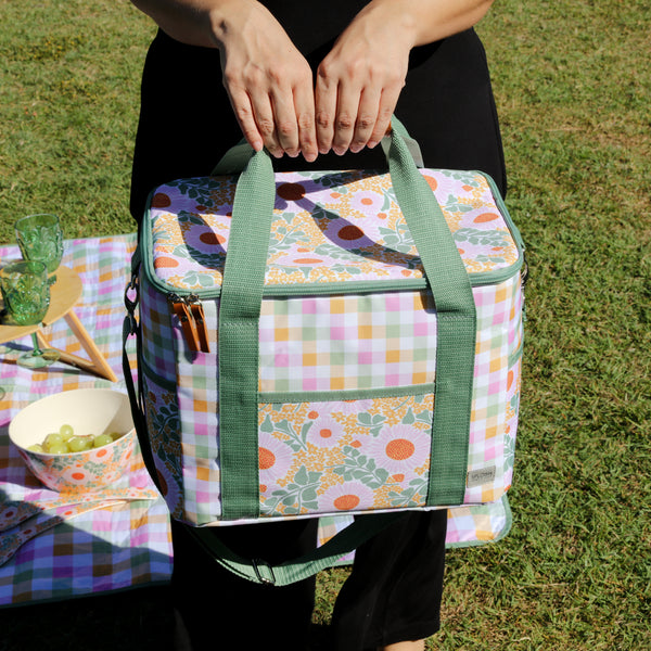 Spring Floral Picnic Cooler