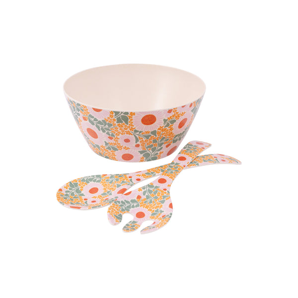 Spring Floral Picnic Salad Bowl