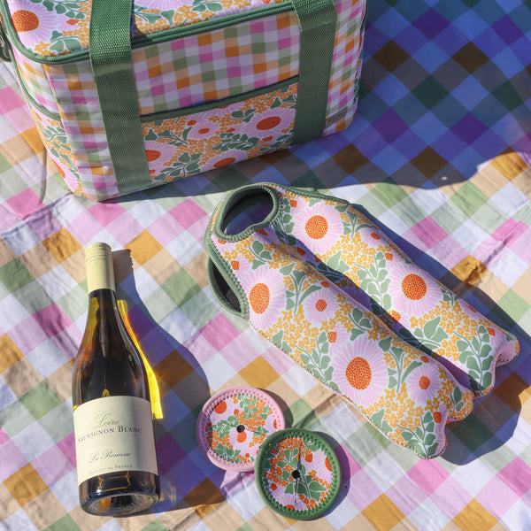 Spring Floral Picnic Wine Cooler