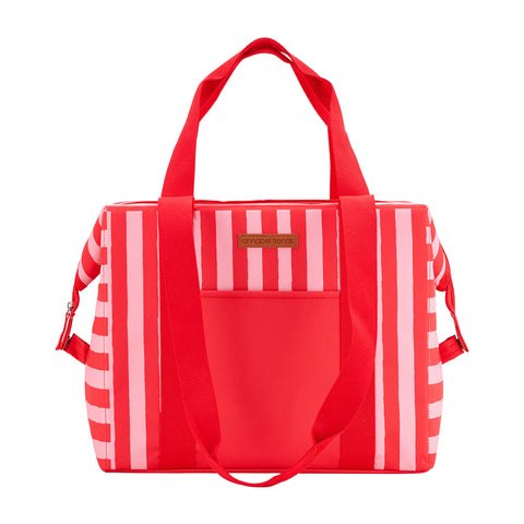 Red Stripe Picnic Box Cooler Bag