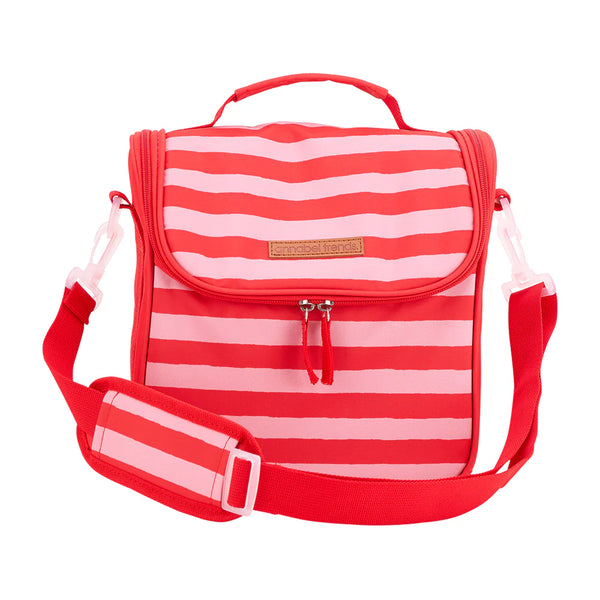 Red Stripe Picnic Lunch Bag
