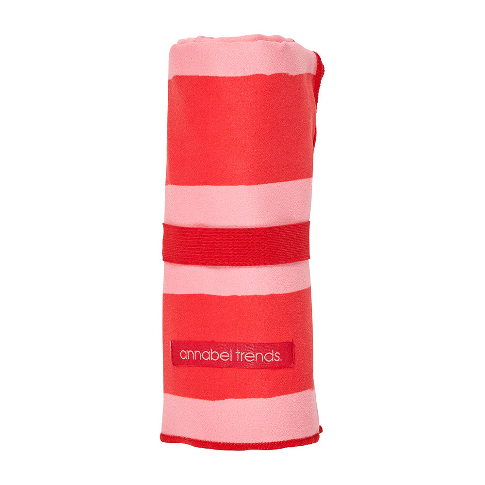 Red Stripe Sand Free Towel