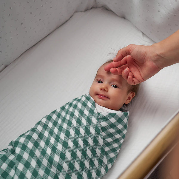 Muslin Swaddle | Gingham Olive