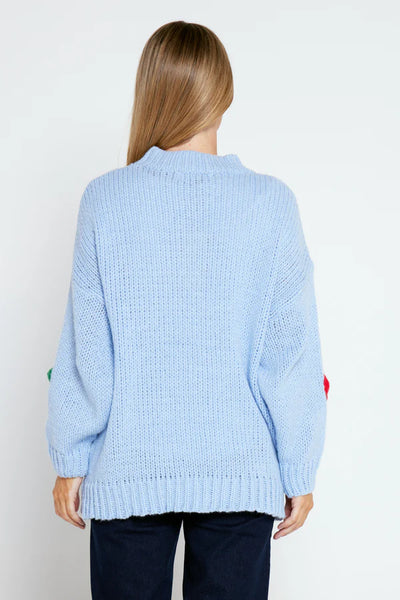 Blue Daisy Knit Jumper