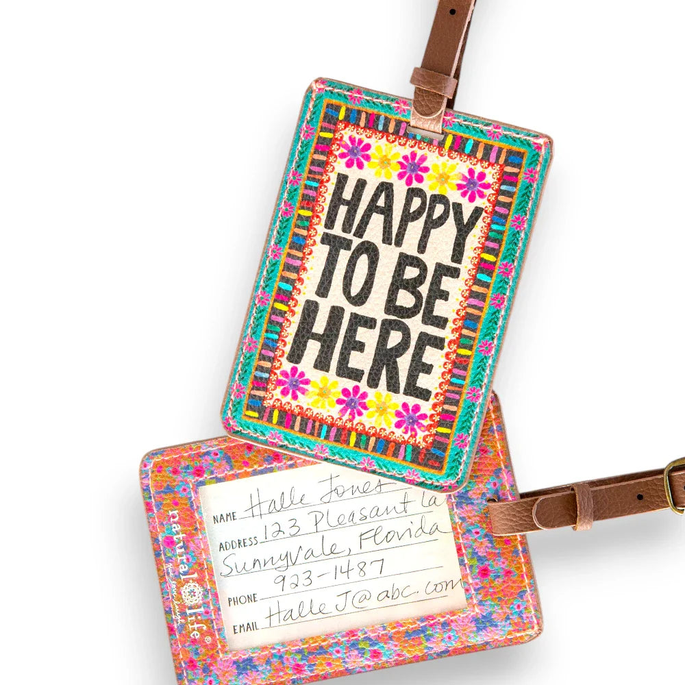 Travel Happy Luggage Tag