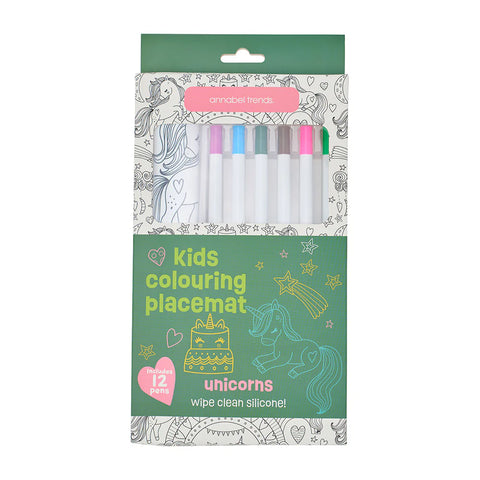 Unicorns Silicone Colouring Placemat