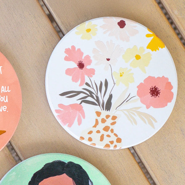 White Vase Billie Coaster