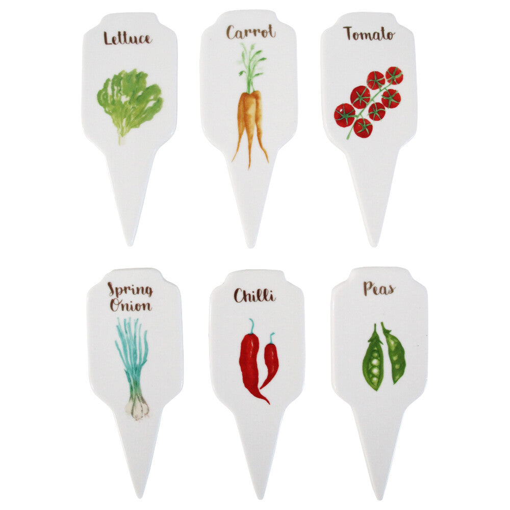Vegetable Ceramic Garden Stakes