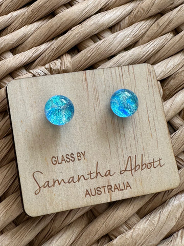 Waterbaby Blue Earrings | Samantha Abbott Glass