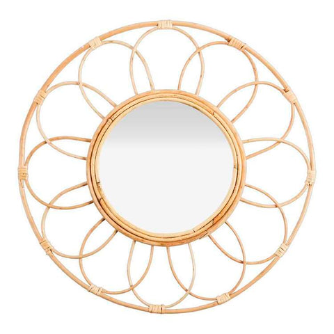 Wildflower Rattan Mirror