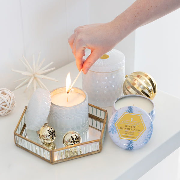 Winter Wonderland Shimmer Christmas Candle