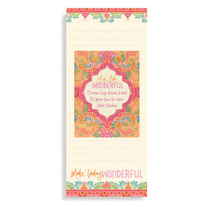 Live Life Wonderful Magnetic List & Pad Set