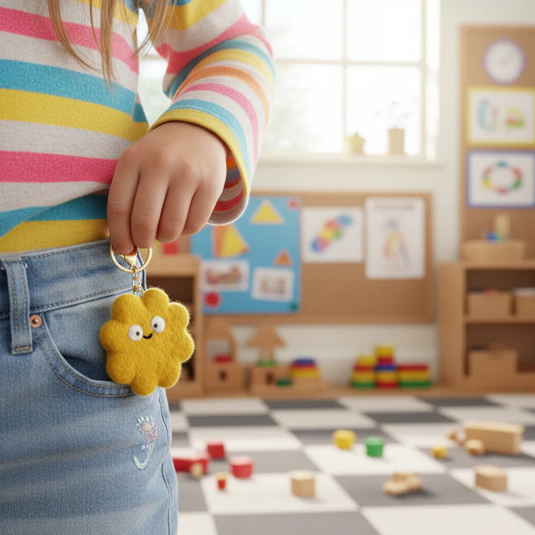 Sunny Feel Good Fuzzy Friend Bag Keychain