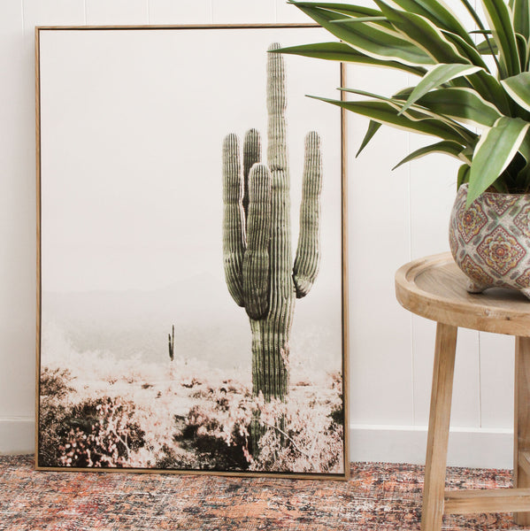 Framed Cactus Wall Canvas