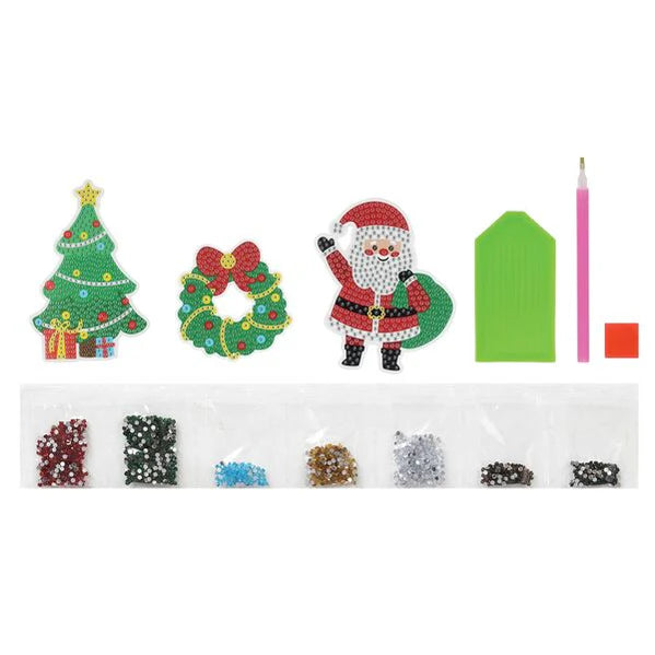 Christmas Diamond Art 3pc Set | Santa