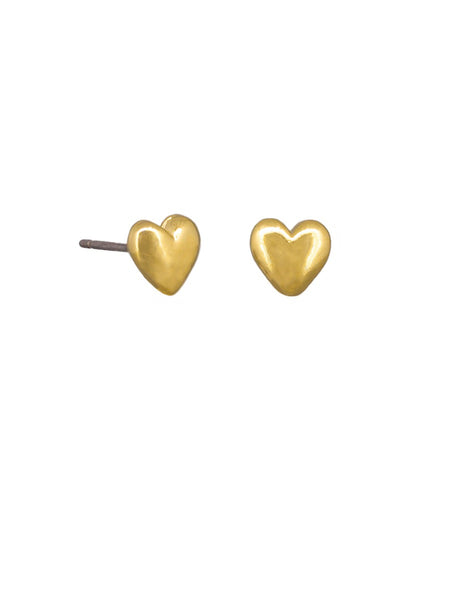 Gold Heart Studs | Tiger Tree