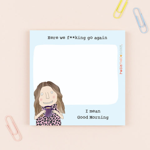 Here We Go Sticky Jot Pad | Rosie Made A Thing