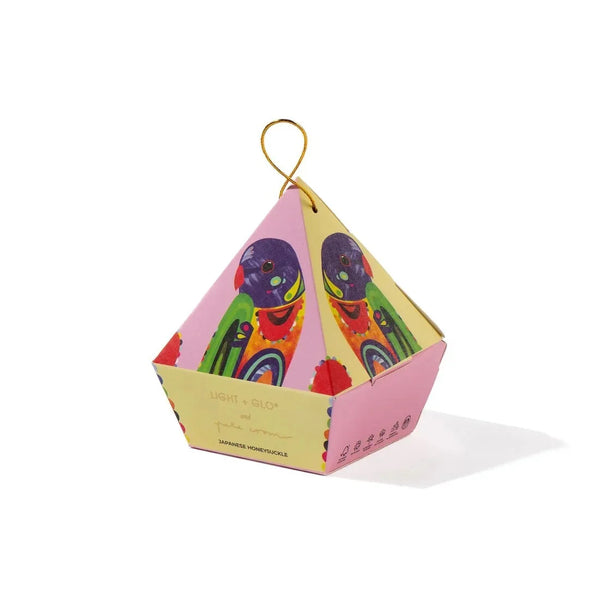 Rainbow Lorikeet Hanging Candle Bauble | Japanese Honeysuckle