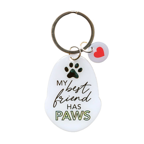 My Best Friend Has Paws Keyring