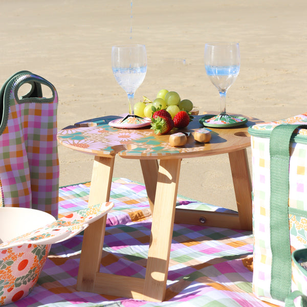 Spring Floral Foldable Picnic Table