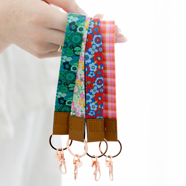 Plaid Wristlet Keychain