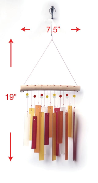 Recto Red Glass Windchime