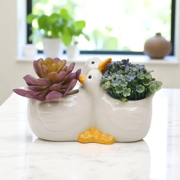 Hugging Ducks Pot