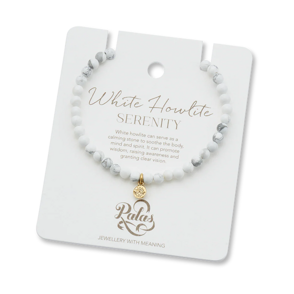 White Howlite Healing Gem Bracelet | Palas
