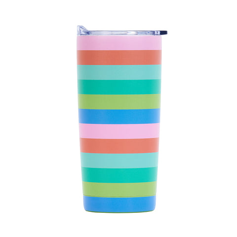 Double Walled Stainless Steel Smoothie Cup | Bright Stripe