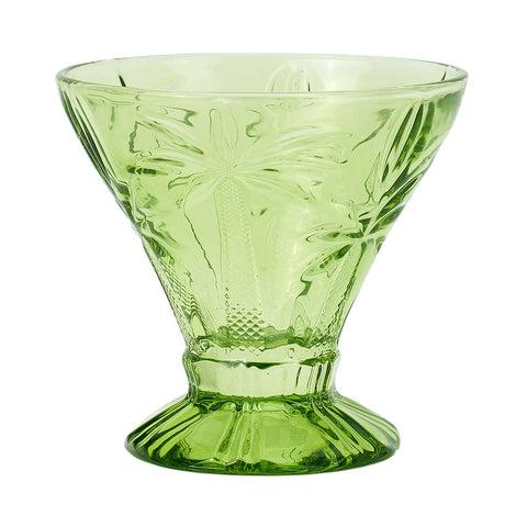 Palm Tree Cocktail Glass Set | Green
