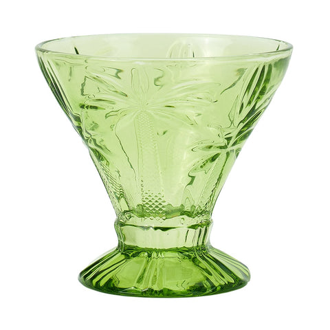 Palm Tree Cocktail Glass Set | Green