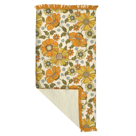 Double Sided Quick Dry Beach Towel | 70s Floral