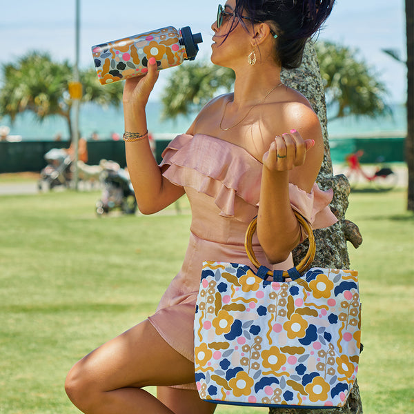 Insulated Tote Bag | Floral Puzzle