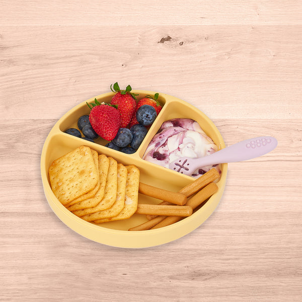 Silicone Dived Suction Plate | Lemon