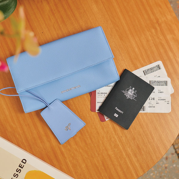 Travel Document Wallet | Blue