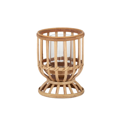 Belle Rattan Candle Holder | Small