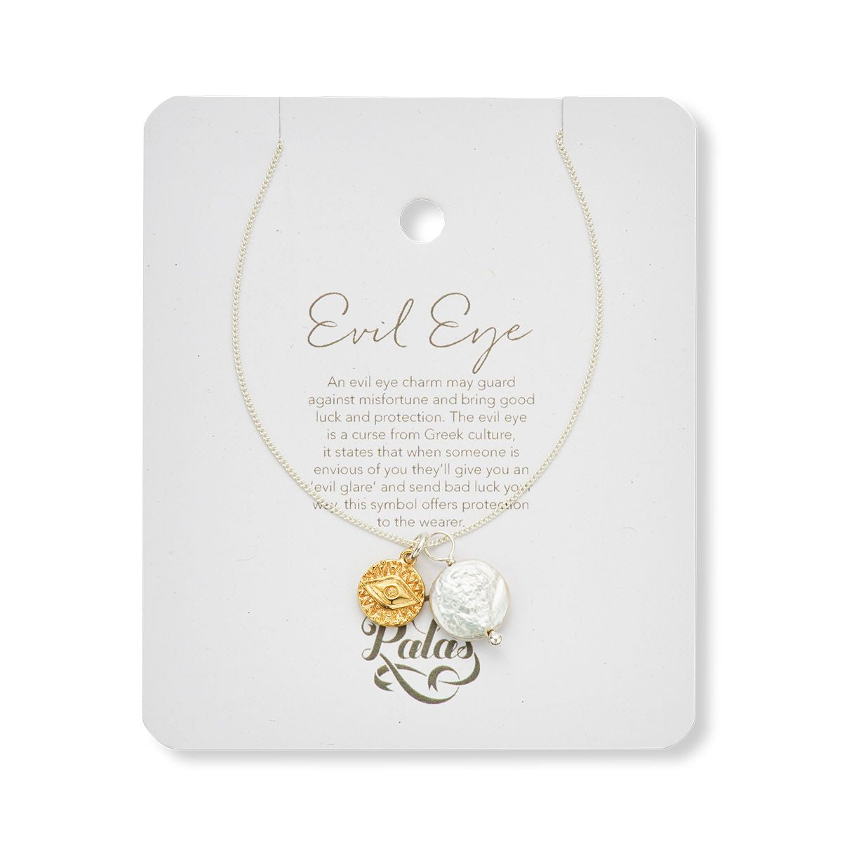 Palas Pearl Amulet Necklace | Evil Eye