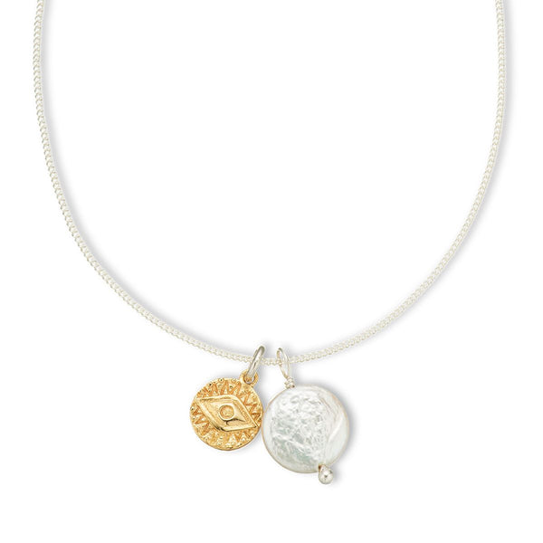 Palas Pearl Amulet Necklace | Evil Eye