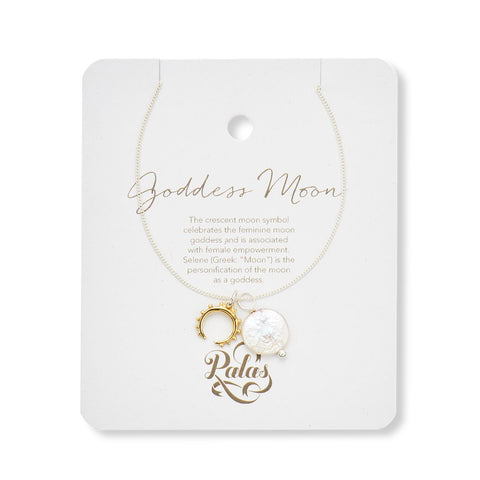 Palas Pearl Amulet Necklace | Goddess Moon
