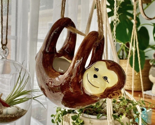 Monkey Hanging Pot