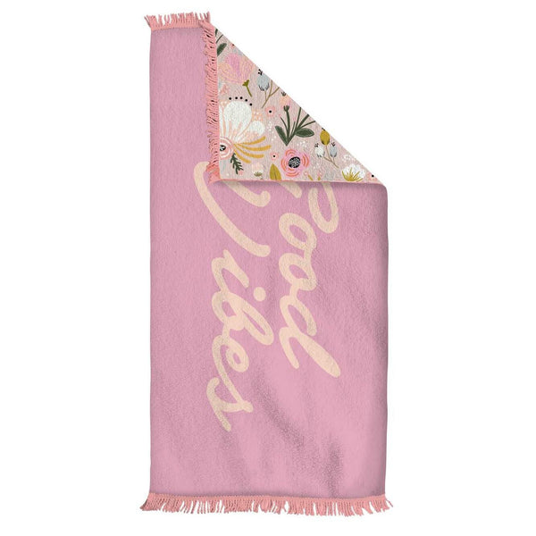 Double Sided Quick Dry Beach Towel | Peony Bloom