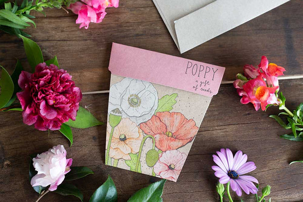 Poppy Gift of Seeds Card | Sow N Sow