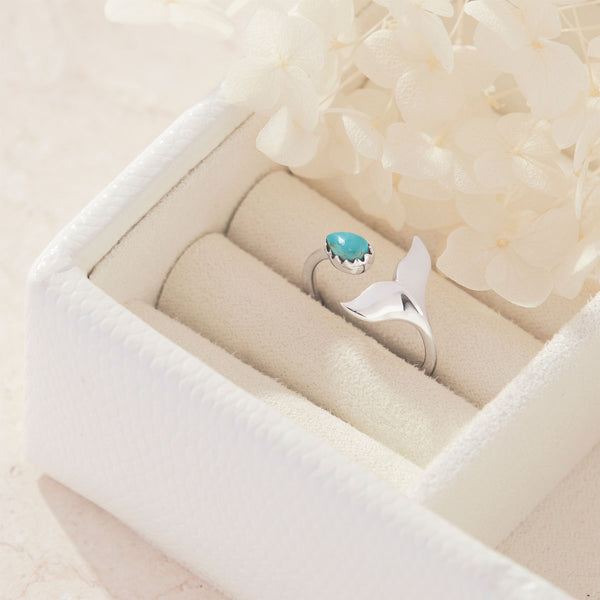 Whale Tail Turquoise Ring