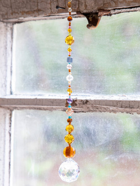 Amber Crystal Sun Catcher