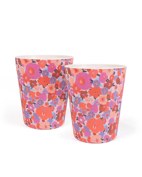 Sunkissed Bamboo Melamine Tumblers 2pk | The Somewhere Co