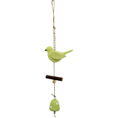 Green Bird Bell Hanging