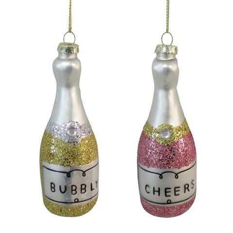 Champagne Bottle Tree Ornaments